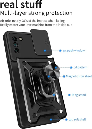 Vista 12 de Funda para Nokia G400 5G con [2 unidades] Protector de pantalla de vidrio templado, para Nokia G400 [Grado militar] Armadura protectora, con lente