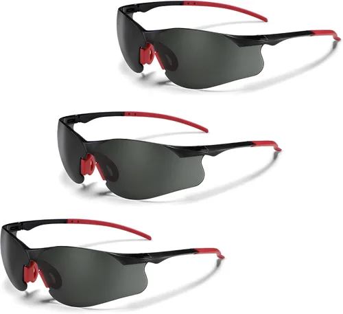 Vista 18 de Gafas de seguridad transparentes, paquete de 3, gafas protectoras con protección UV ANSI Z87.1, gafas de seguridad resistentes a arañazos e