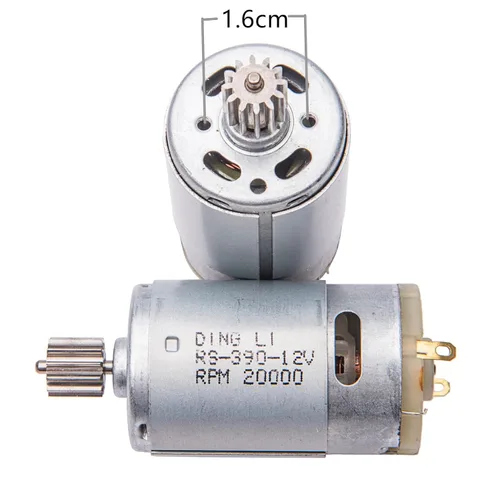 Vista 3 de 2 unids 12V390 20000RPM Motor eléctrico RS390 12V Motor Drive Accesorio para niños Ride On Cars Niños Ride on Juguetes Piezas de repuesto