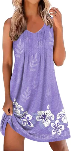 Vista 21 de Ekouaer Camisones para Mujeres Sin Mangas Camisa de Dormir Tipo Tank Camisón Cuello en V Camisola Plisada Camisa de Noche Vestido de Dormir Suave
