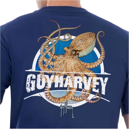 Vista 3 de Guy Harvey Billfish Collection - Camiseta de manga corta con bolsillo para hombre