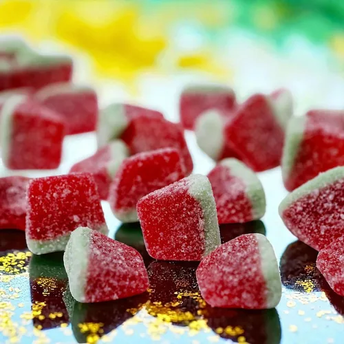 Vista 5 de Smarty Stop Sour Watermelon Wedge Slices Bite Gummy Candy (1 libra (paquete de 1))