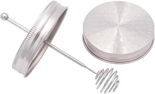 Vista 8 de Mason Jar Lifestyle - Olla de acero inoxidable para miel (boca regular)