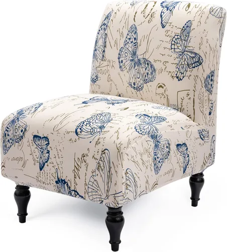 Vista 28 de Iauddy Funda para Silla de Acento Slipper sin Brazos Slipcover, Elástica de Spandex Extraíble Tela Jacquard Funda Antideslizante para Silla de Beige