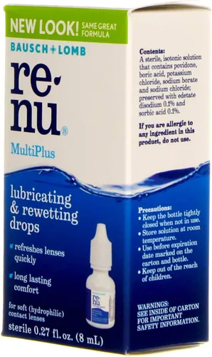 Vista 5 de Bausch & Lomb ReNu MultiPlus Gotas lubricantes y rehumectantes 0.27 onzas (paquete de 5)
