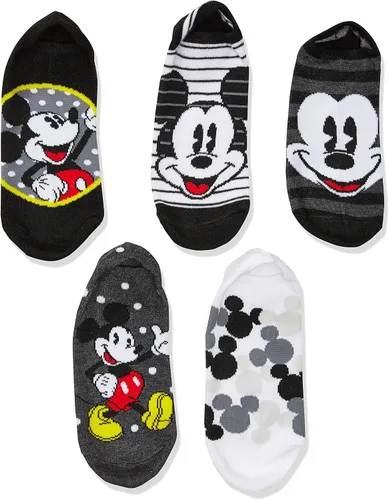 Vista 2 de Disney Women's Mickey Mouse 5 Pack No Show Socks