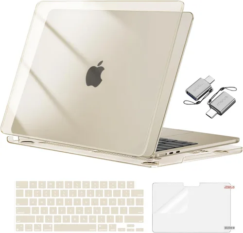 Vista 15 de Mosiso Funda para MacBook Air de 13 y 13.6 pulgadas, 2024, 2023 y 2022, M3 A3113, M2 A2681, Touch ID, carcasa rígida, cubierta de teclado, protector