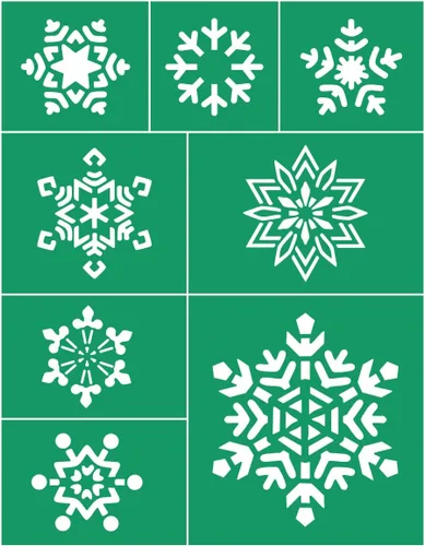Vista 7 de DGAGA Plantillas de pantalla de seda de Navidad, reutilizables, autoadhesivas, Baby It's Cold Outer, plantillas de malla de tiza para decoración