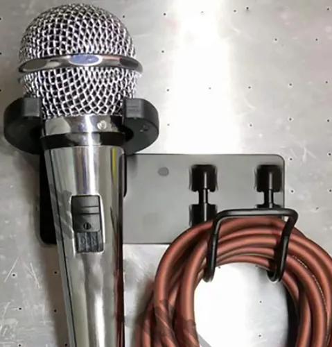 Vista 5 de Soporte de montaje en pared para micrófono/soporte de micrófono/soporte de gancho para micrófono, abrazadera de clip de pared