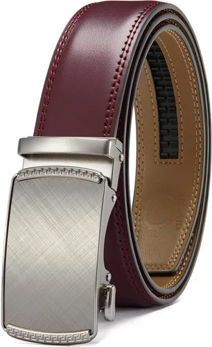 Vista 32 de CHAOREN Cinturón para hombre de cuero con trinquete - Ajuste personalizable, estilo sin esfuerzo (35 mm)