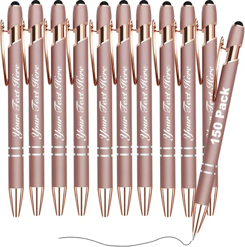 Vista 20 de 10 bolígrafos personalizados personalizados con nombre y texto, bolígrafos personalizados con punta de lápiz digital grabado, regalo para mujeres