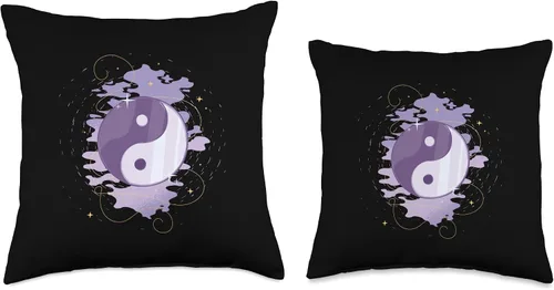 Vista 3 de klamottn Harmony in Purple - Almohada de 16 x 16 pulgadas, multicolor
