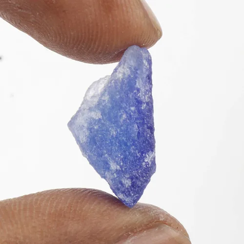 Vista 3 de Zafiro azul rugoso 14.00 ct cristal de zafiro para el diseñador de decoración del hogar - Piedra preciosa de zafiro azul crudo FD-473, Gema, azul