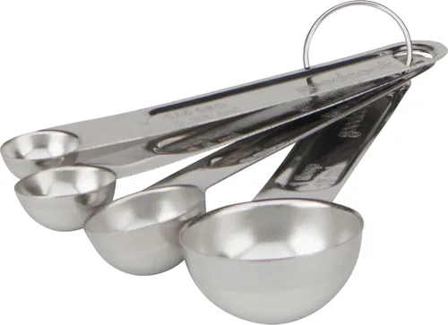Vista 3 de Good Cook Classic, Cucharas de medir acero inoxidable, Set de 4, Plateado