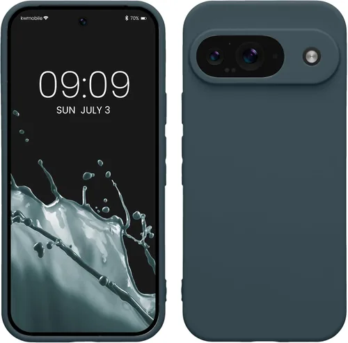 Vista 237 de kwmobile Funda compatible con Google Pixel 9 - Funda protectora delgada de TPU para teléfono - Acabado mate suave - Piedra antigua
