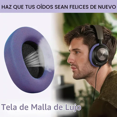 Vista 5 de Almohadillas de repuesto para SteelSeries Arctis Nova – Almohadillas de tela de malla mágica para auriculares Arctis Nova Pro Wired, Nova 1, 3, 4