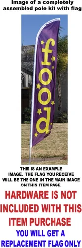 Vista 2 de We Accept EBT Feather Banner Swooper Bandera, bandera de repuesto solamente