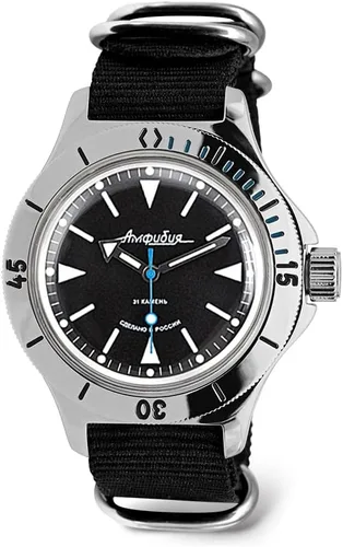 Vista 7 de Vostok Amphibia 120512 - Reloj de pulsera automático de buceo de cuerda automática 5 rayas