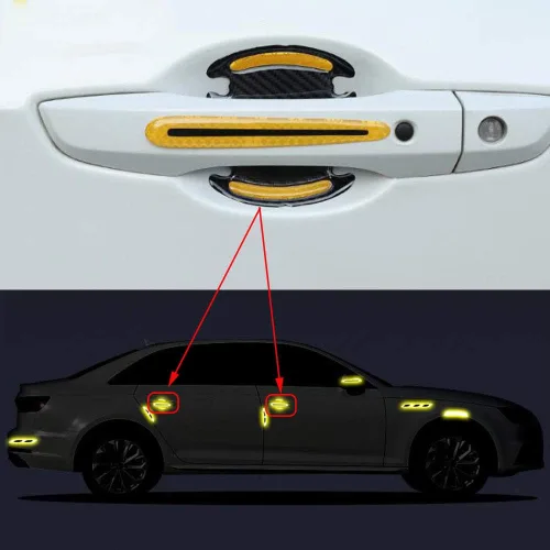 Vista 5 de WindCar - Adhesivo reflectante para puerta de automóvil, universal, con tiras reflectantes de seguridad, 8