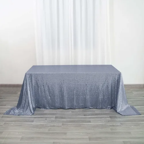 Vista 53 de Efavormart - Mantel redondo de lentejuelas brillantes de 120 pulgadas para banquetes de boda, fiesta, decoración del hogar