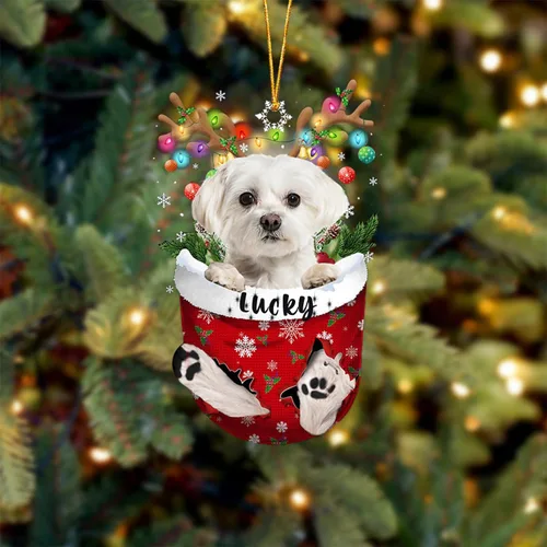 Vista 54 de Adorno de Navidad personalizado para perro Airedale Terrier en bolsillo de nieve, adorno para árbol de Navidad, idea de regalo para amantes