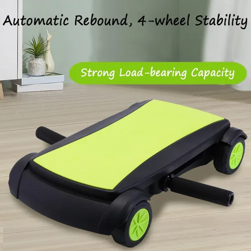 Vista 3 de 4d Ab Roller Board con 4 ruedas de rebote automático Rueda abdominal para entrenamiento de núcleo Ab Ejercicio Equipo con Rodillera
