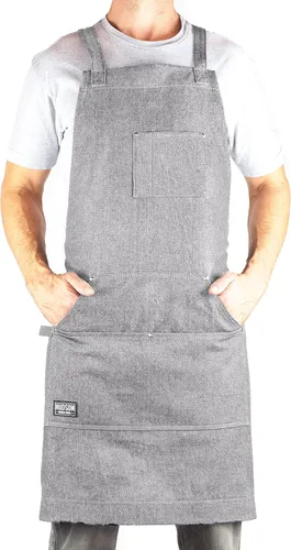 Vista 27 de Hudson Durable Goods - Delantal de chef de grado profesional para cocina, barbacoa y parrilla