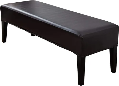 Vista 10 de Tookie Funda de cuero sintético suave y elástica para banco de comedor, impermeable, elástica, extraíble, para cocina, comedor, protector de asiento