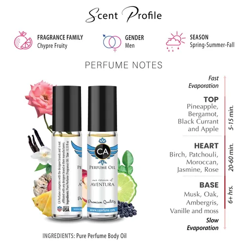 Vista 4 de CA Perfume Aceite 0.3 fl oz - X3 (CRD AVENTURA IMPRESSION, 0.33 Fl Oz (Paquete de 3)