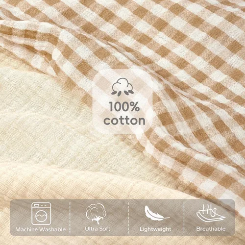 Vista 2 de FUNUPUP Funda de almohada de lactancia de muselina compatible con almohada de lactancia Boppy, fundas suaves de lactancia para bebés para almohadas