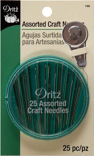 Vista 4 de Dritz 156 agujas de mano compactas para acolchar, varios tamaños (30 unidades) (paquete de 2)