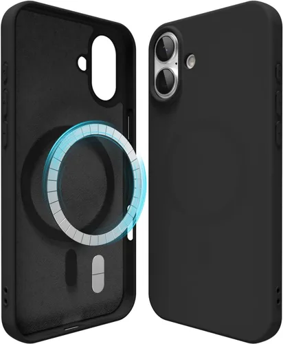 Vista 110 de oakxco Funda de silicona para iPhone 12 Pro Max, magnética, compatible con carga inalámbrica Magsafe, cubierta protectora de goma suave y delgada