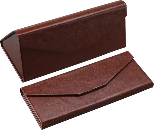 Vista 9 de VisionGlobal Paquete de 2 fundas rígidas para lentes con diseño plegable, funda portátil para gafas de sol para protección de lentes, ligera