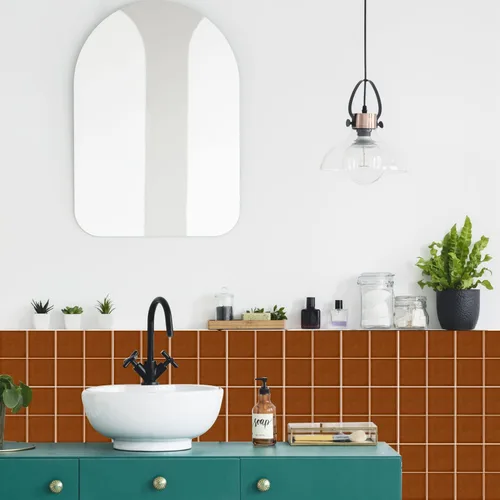 Vista 3 de Alwayspon Adhesivo de vinilo brillante de ladrillo de Provenza, autoadhesivo para azulejos de pared de transferencia de salpicaduras para cocina