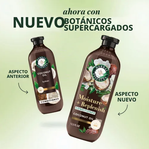 Vista 3 de Herbal Essences Acondicionador para cabello teñido, leche de coco BioRenew, 13.5 onzas líquidas (paquete de 2)