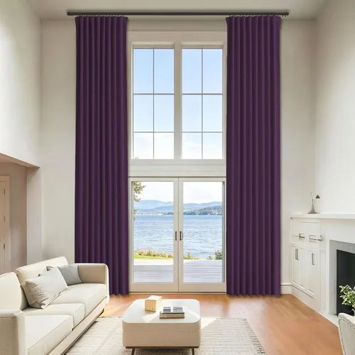 Vista 8 de Cortinas opacas de terciopelo beige para dormitorio de 52 x 72 pulgadas de largo, juego de 2 paneles - Cortinas con bloqueo de luz UV y reducción