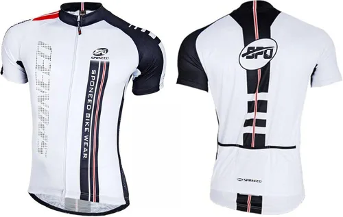 Vista 4 de sponeed - Jerséis de ciclismo para hombre, tops, camisas de ciclismo, manga corta, atuendo de ciclismo, chaqueta de ciclismo de cierre completo