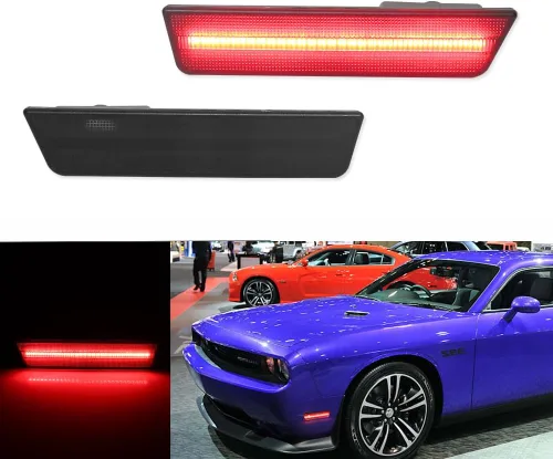 Vista 17 de juego completo de luces led amber transparentes compatibles con 2008 2009 2010 2011 2012 2013 2014 Dodge Challenger R/T Classic Rallye Redline SRT8