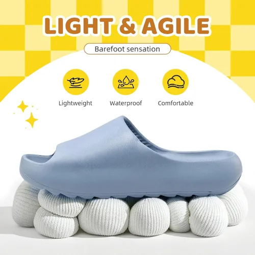 Vista 8 de Sandalias acolchadas para mujeres, hombres y niños, cómodas, antideslizantes, suaves, impermeables, para baño, ducha, sandalias acolchadas de suela