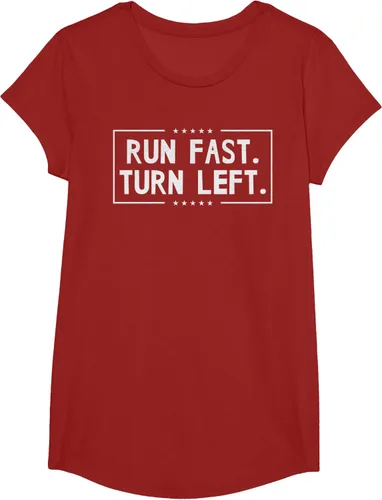 Vista 78 de Run Fast Turn Left - Camiseta para correr de pista y campo