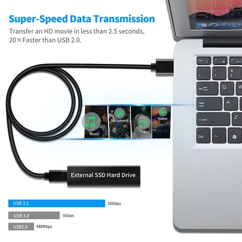 Vista 4 de PremiumCord Cable de conexión USB-C a USB 3.0 de 9.8 ft, cable de datos SuperSpeed de hasta 10 Gbit/S, conexión hasta 3 A, conector USB 3.1