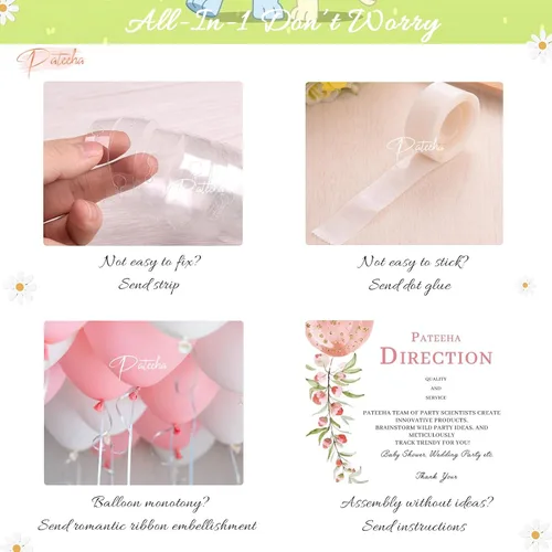 Vista 7 de Pateeha Kit de arco de globos Baby in Bloom de 12 pies, guirnalda de globos de margarita, globos de papel de aluminio, globos pastel para Pascua