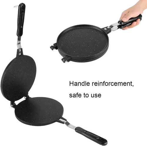 Vista 6 de Máquina de rollos de huevos, de aluminio para el hogar, forma redonda, waffle, para hornear, helado, panqueques, waffle, cono, para cocina