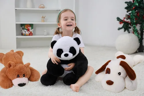 Vista 7 de Animales de Peluche Panda con Peso de 5 lb, Oso Panda de Peluche con Peso de 24 pulgadas para Niños Adultos Niños Niñas, Lindos Peluches Juguete