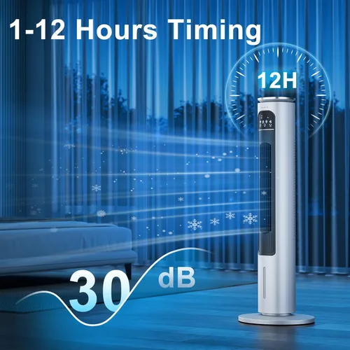 Vista 7 de Unidad de aire acondicionado portátil sin ventanas con control remoto, enfriador de aire evaporativo sin ventilación de 37 pulgadas, enfriador