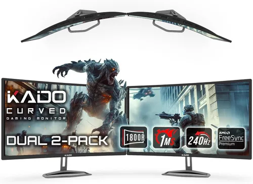 Vista 8 de Kado 2-Pack 24.5" 165Hz 1ms 1920x1080 Pantalla plana FHD Monitor de computadora