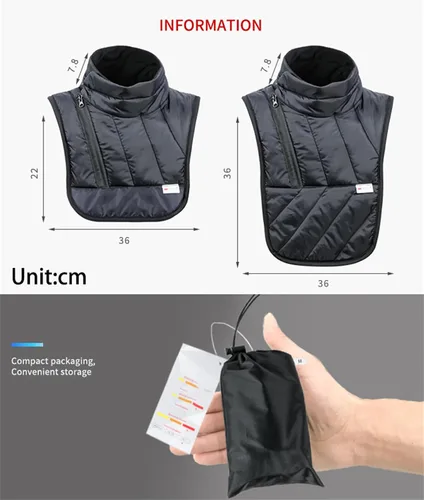 Vista 7 de SXLINGDO Bufanda de cuello de invierno para motocicleta, para hombre, protector contra el viento, protector de pecho, calentador de cuello