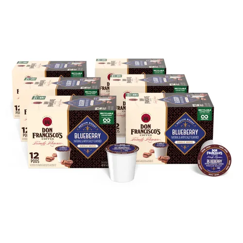Vista 9 de Don Francisco’s Coffee Double French; cápsulas reciclables estilo K-Cup, tueste oscuro, compatibles con cafeteras Keurig (72 unidades)