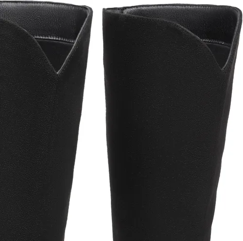 Vista 4 de DREAM PAIRS Botas altas hasta la rodilla para mujer, botas de tacón alto puntiagudas de moda para mujer