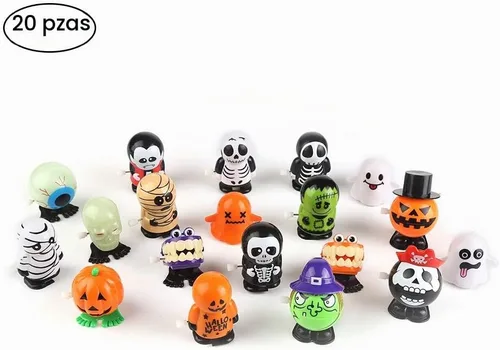 Vista 2 de CCINEE Paquete de 20 juguetes de cuerda de Halloween surtidos para relleno de bolsas de golosinas Negro